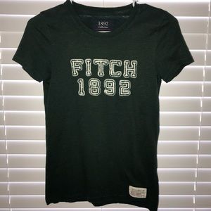 Abercrombie & Fitch dark green short sleeve shirt